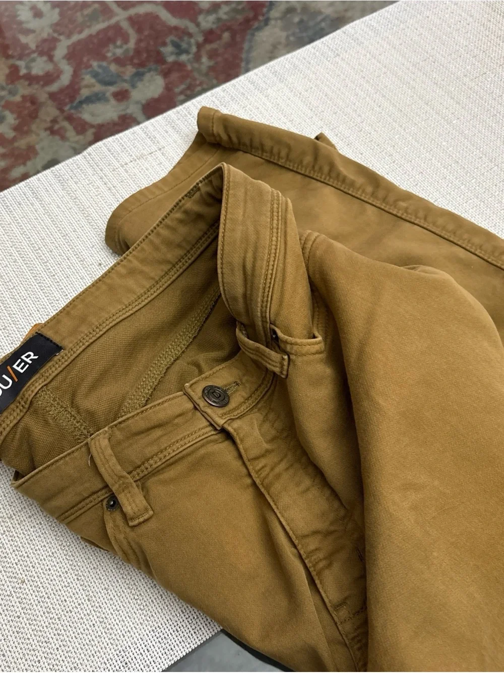 DU/ER Men's Slim Chinos in Caramel Tan